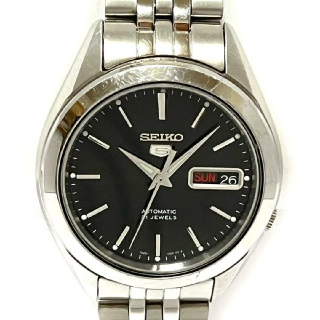 セイコー 腕時計 ファイブ 7S26-03V0 黒