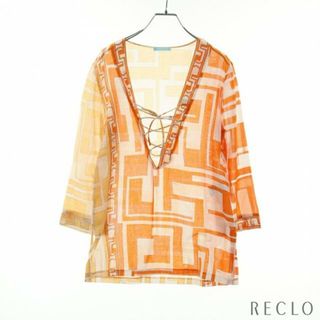 エミリオプッチ(EMILIO PUCCI)の ブラウス オレンジ ライトイエロー マルチカラー(シャツ/ブラウス(長袖/七分))