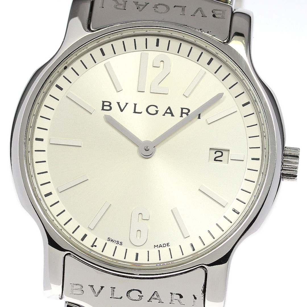 ブルガリ BVLGARI ST35S ソロテンポ デイト クォーツ メンズ 美品