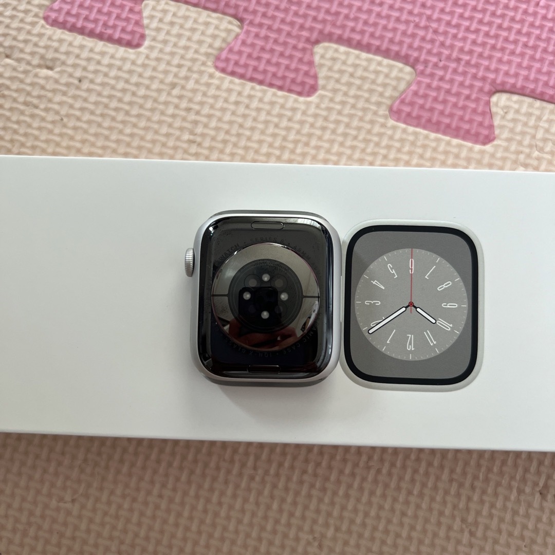 Apple Watch(アップルウォッチ)のApple Watch8 45㎜アルミニウム　シルバー極美品 メンズの時計(腕時計(デジタル))の商品写真