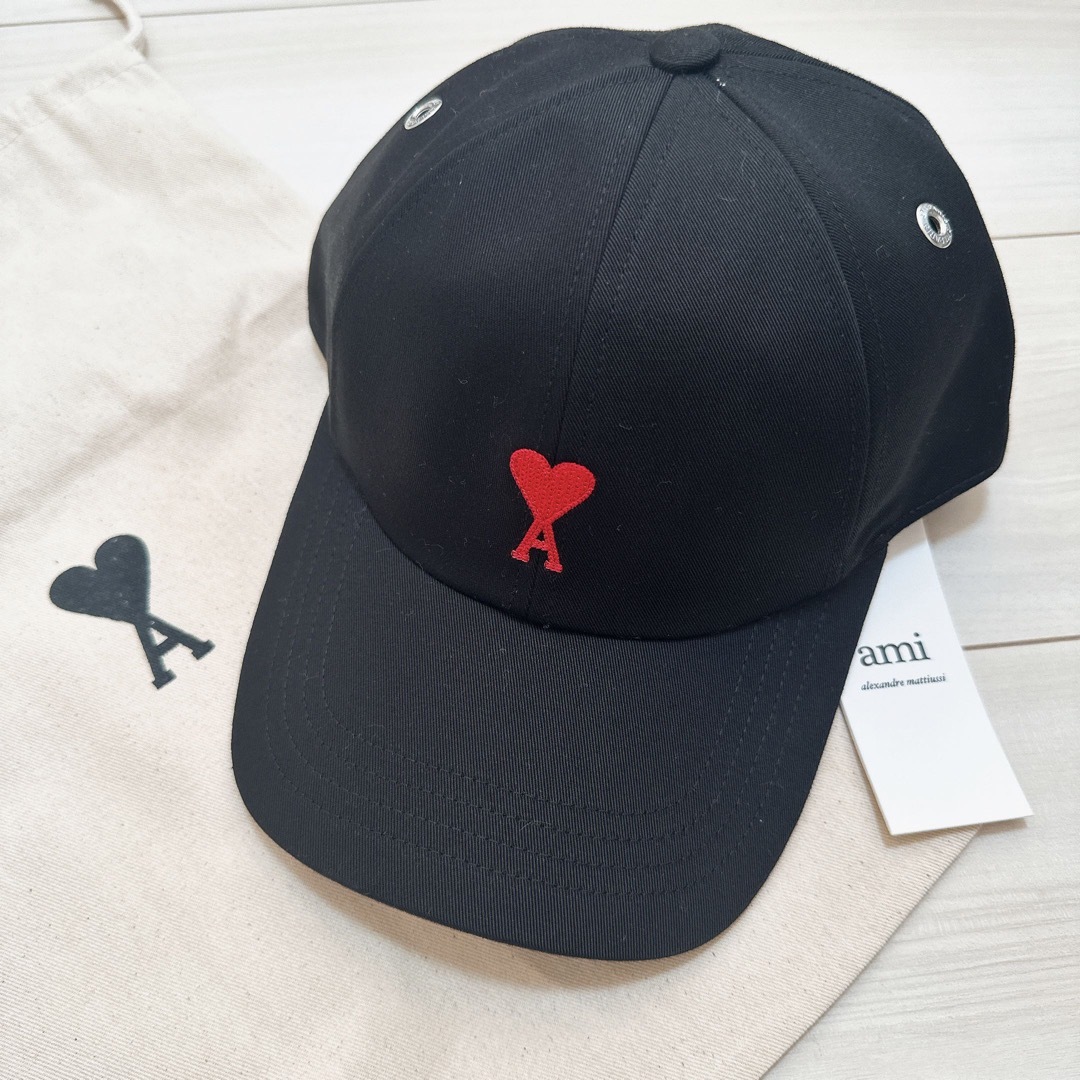 ユニセックス Ami Paris アミパリス ハート ロゴ ベースボールキャップ