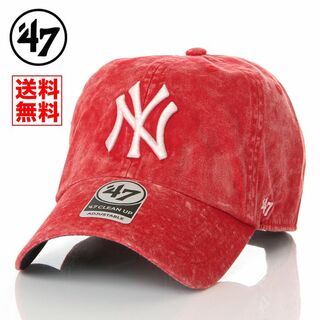 フォーティセブン(47 Brand)の【新品】47BRAND キャップ NY ヤンキース 帽子 赤 メンズ レディース(キャップ)