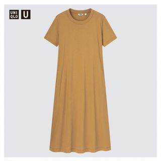 ユニクロ(UNIQLO)の新品　エアリズムコットン　ロングフレアワンピース　S(ロングワンピース/マキシワンピース)