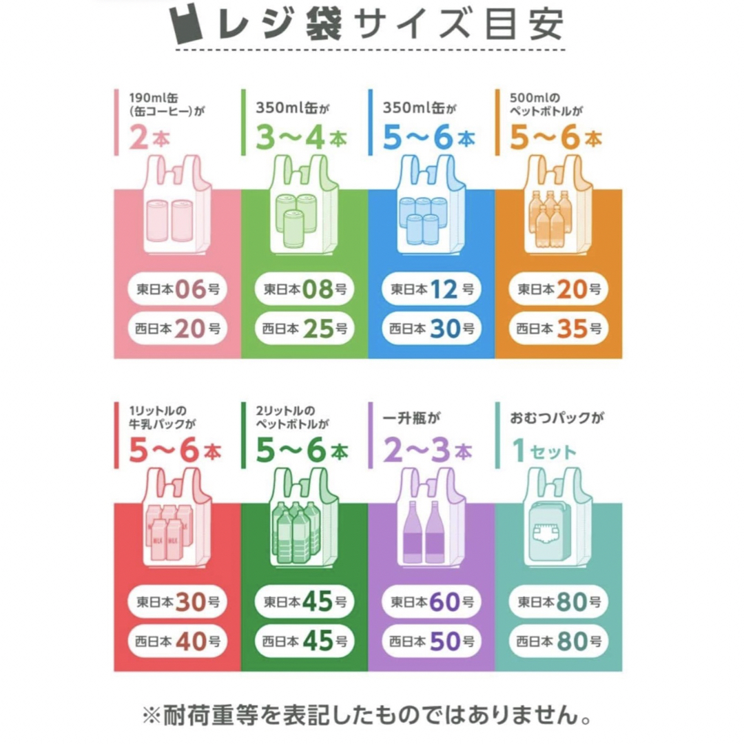 JAPACK'S(ジャパックス)のレジ袋　Mサイズ100枚×2セット 無着色半透明 インテリア/住まい/日用品の日用品/生活雑貨/旅行(日用品/生活雑貨)の商品写真