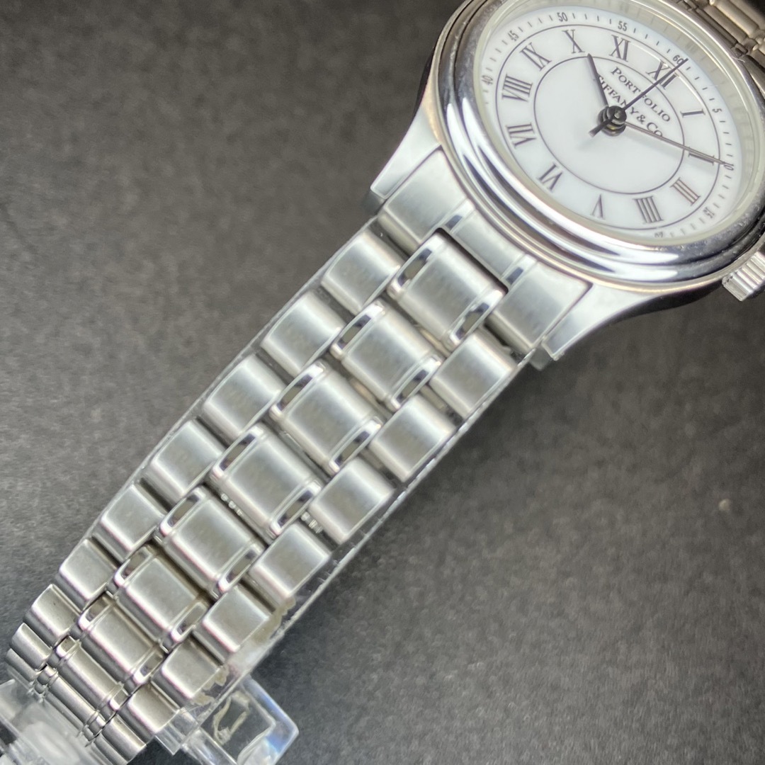【美品 正規品】ティファニー 腕時計 クラシック ダブルネーム ローマン 可動品