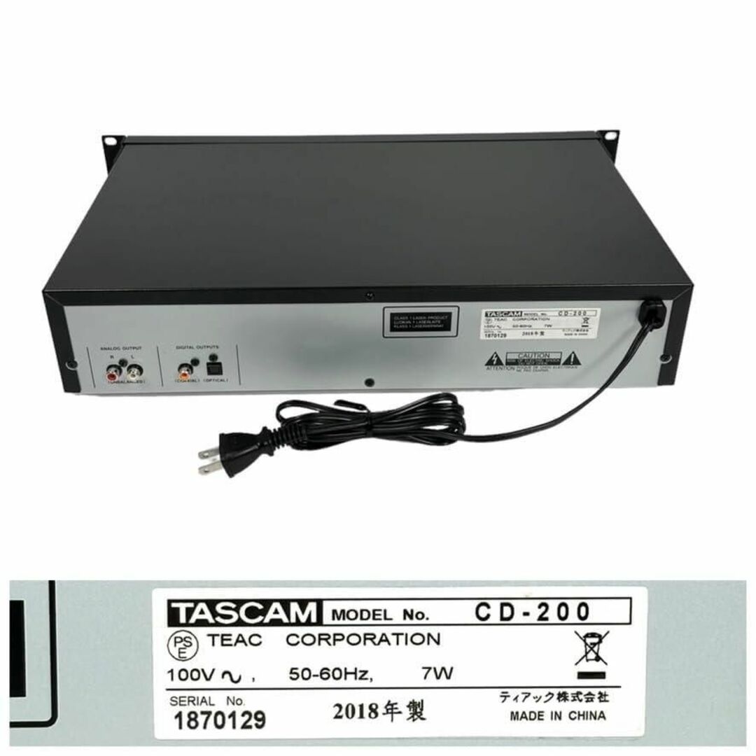 優良美品 TASCAM CDプレーヤー 業務用 CD-200 | www.fleettracktz.com