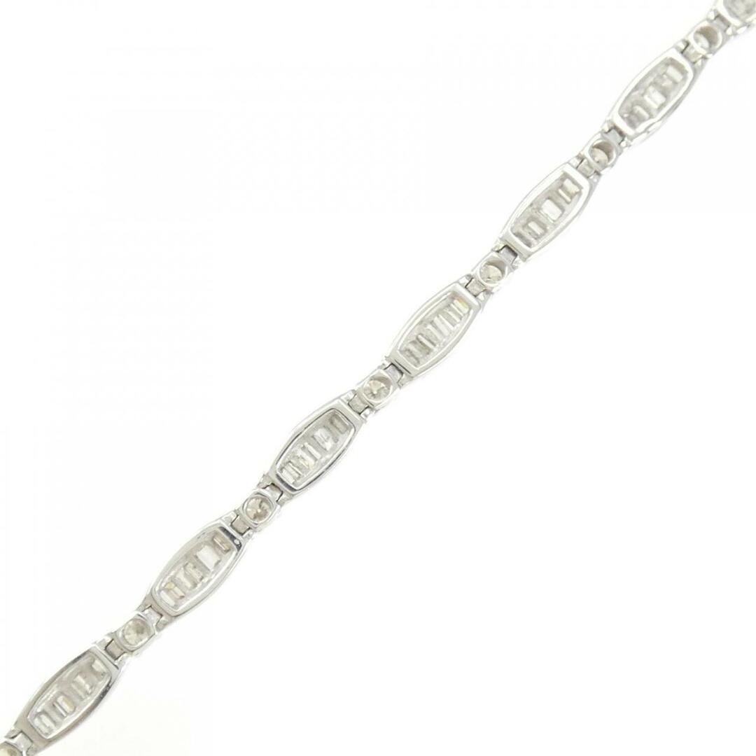 K18WG ダイヤモンド ブレスレット 3.00CT - ブレスレット/バングル