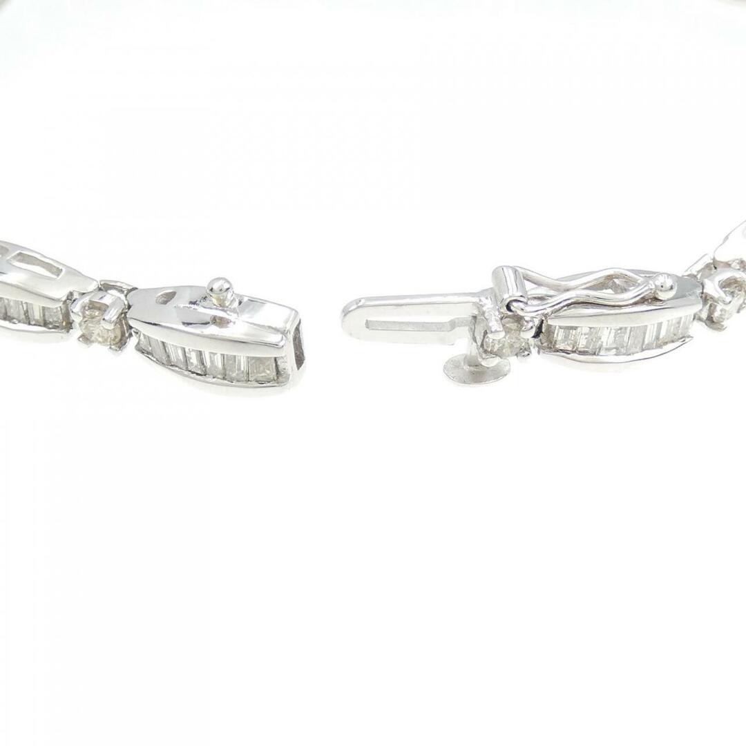 K18WG ダイヤモンド ブレスレット 3.00CT - ブレスレット/バングル