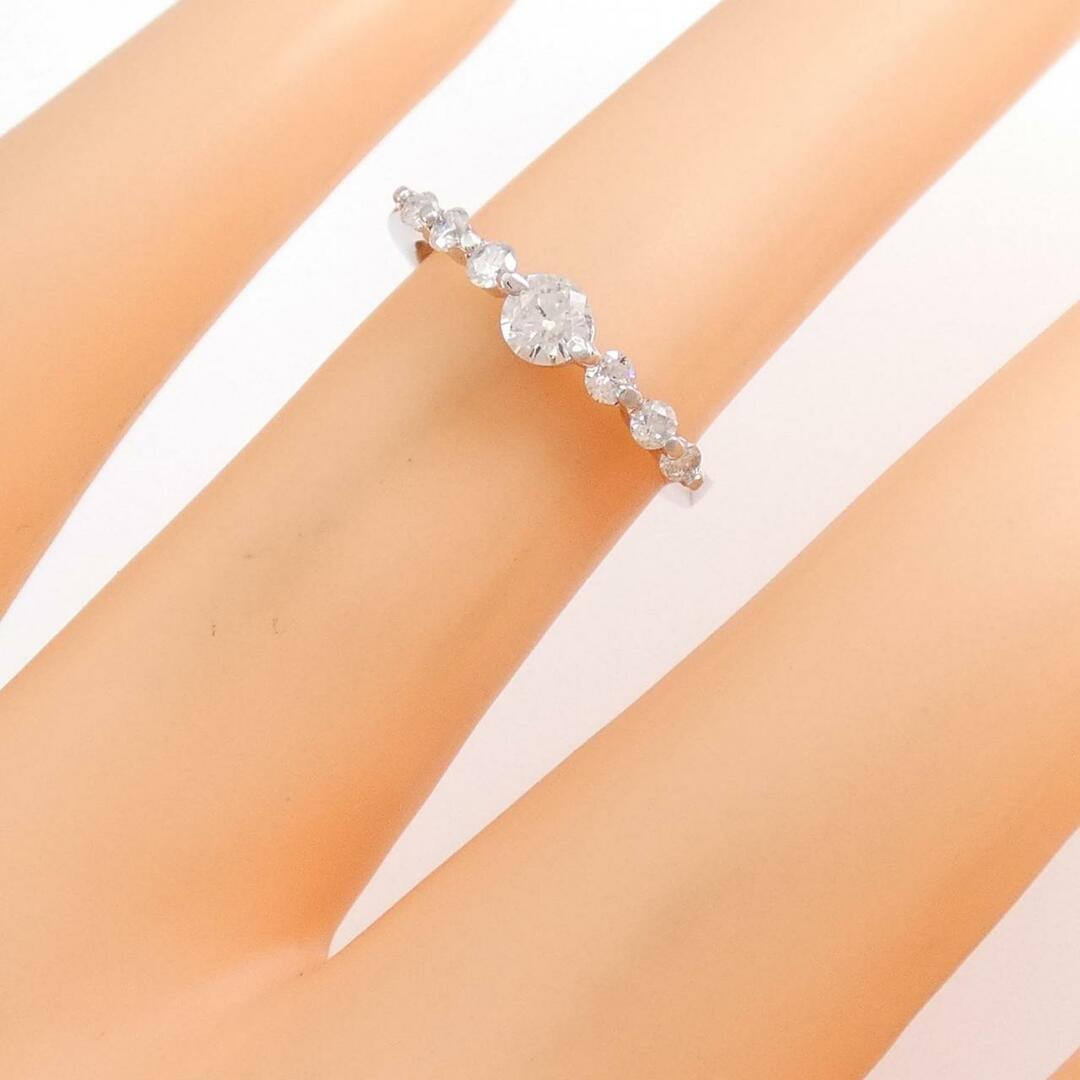 K18WG ダイヤモンド リング 0.16CT レディースのアクセサリー(リング(指輪))の商品写真