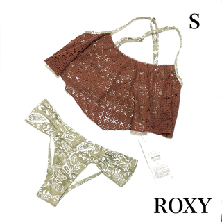 ロキシー(Roxy)の【新品】ROXY　水着　ビキニ　S　ロキシー　フリルデザイン　レース(水着)