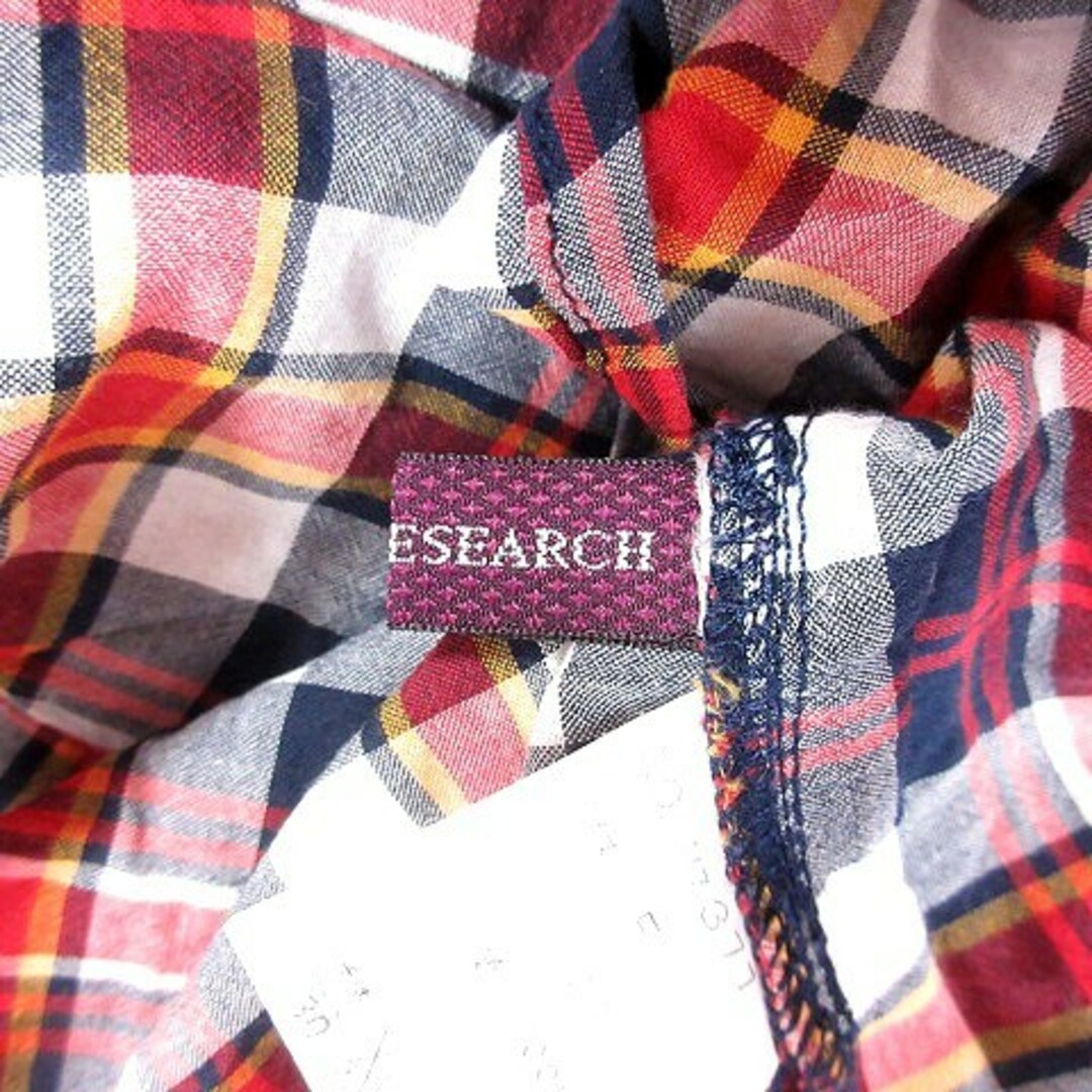 URBAN RESEARCH(アーバンリサーチ)のアーバンリサーチ ボタンダウンシャツ チェック フレンチスリーブ F 赤 レッド レディースのトップス(その他)の商品写真