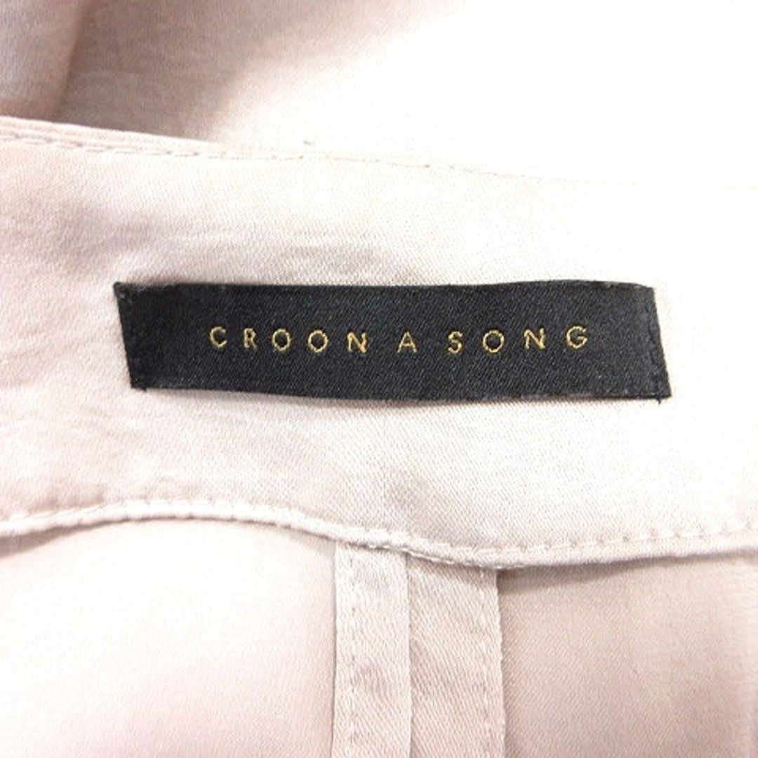 CROON A SONG(クルーンアソング)のクルーンアソング シャツジャケット ショールカラー 36 ベージュ /AU レディースのジャケット/アウター(その他)の商品写真