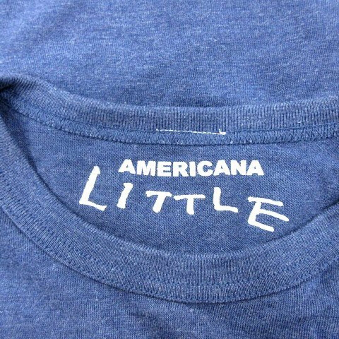 AMERICANA(アメリカーナ)のアメリカーナ カットソー Tシャツ クルーネック プリント チェック 紺 レディースのトップス(Tシャツ(半袖/袖なし))の商品写真