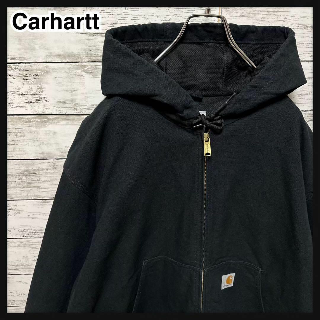 カーハート　Carhartt アクティブジャケット　革ワンポイントロゴ　Lサイズ