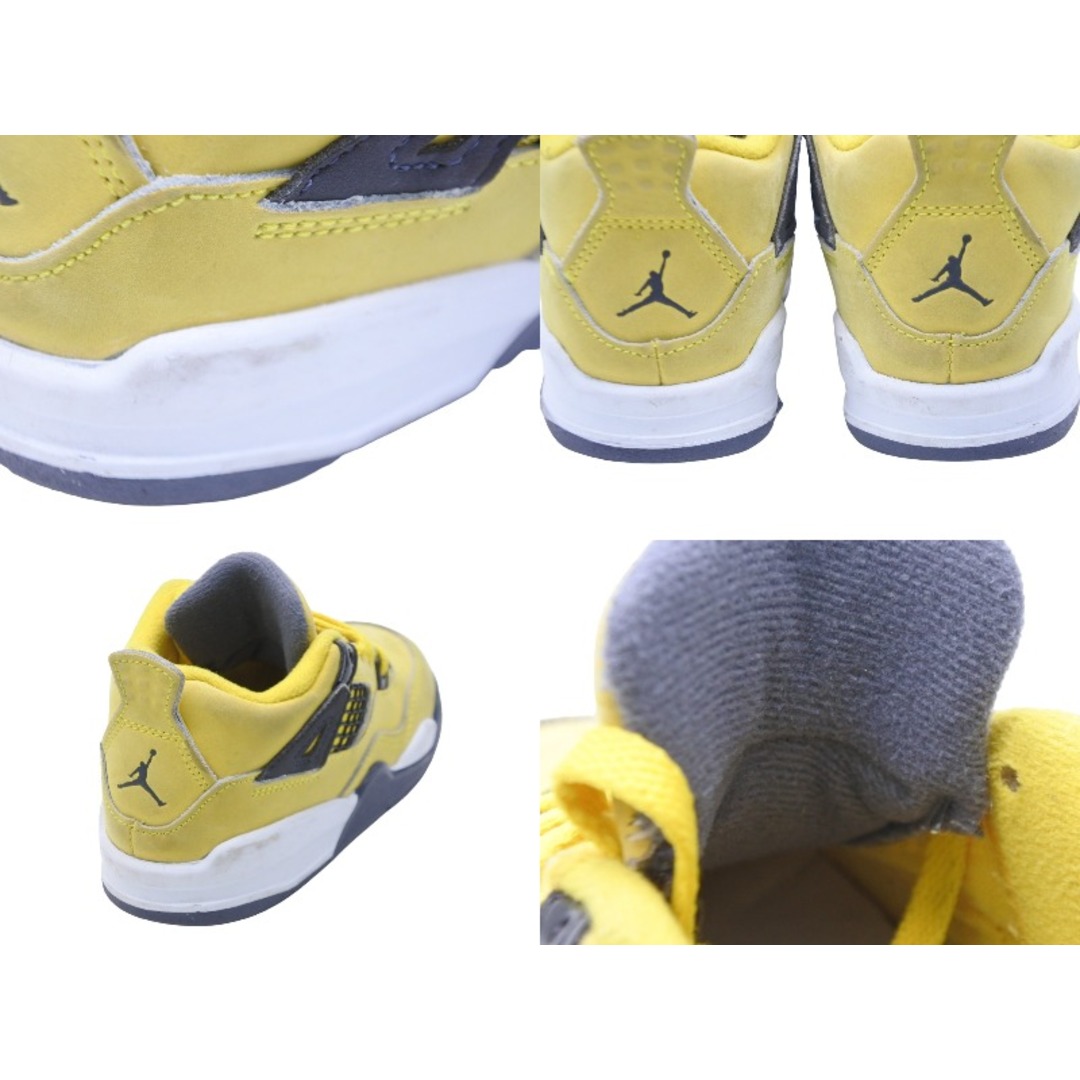 NIKE(ナイキ)のNike ナイキ JORDAN 4 イエロー エアジョーダン4 14cm キッズ スニーカー BQ76700 - 700 良品 中古 52816 レディースの靴/シューズ(ブーツ)の商品写真