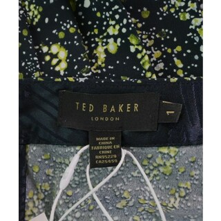 TED BAKER ロング・マキシ丈スカート 1(S位) 黒x黄緑x白(総柄)