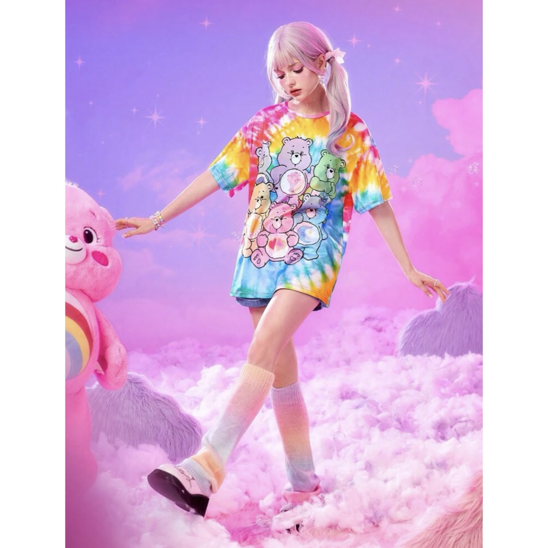 CareBears(ケアベア)のケアベア　絞り染め　Tシャツ　CareBears レディースのトップス(Tシャツ(半袖/袖なし))の商品写真