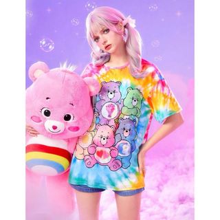 ケアベア(CareBears)のケアベア　絞り染め　Tシャツ　CareBears(Tシャツ(半袖/袖なし))