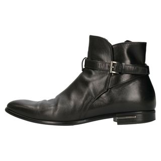 プラダ(PRADA)のPRADA プラダ アンクルベルトレザーブーツ ブラック 2TC029 8.5(ブーツ)