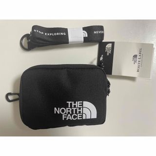 ザノースフェイス(THE NORTH FACE)のノースフェイス ポーチ 財布 ストラップ付き ブラック(コインケース/小銭入れ)