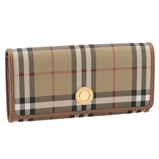 バーバリー(BURBERRY)のバーバリー BURBERRY 財布 長財布 二つ折り コンチネンタルウォレット チェック＆レザー 二つ折り長財布 2023年秋冬新作 8070414(財布)