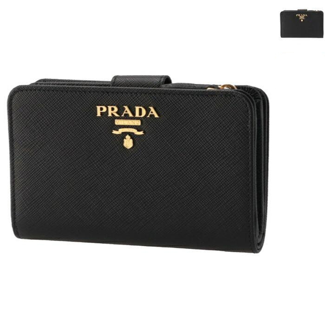 PRADA - プラダ PRADA 財布 二つ折り サフィアーノ メタル レディース
