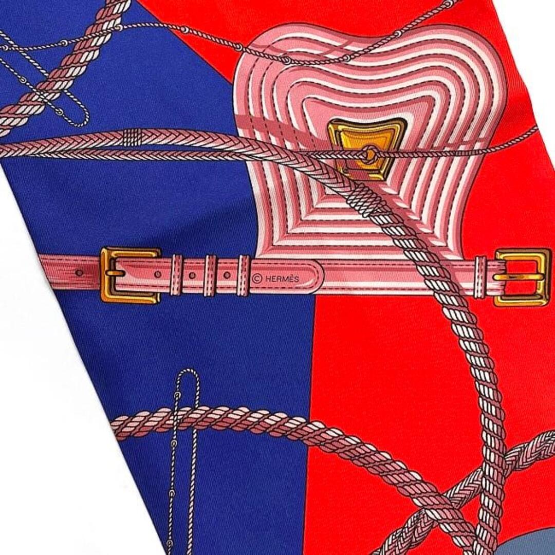 エルメス ツイリー美品　ピンク/レッド/マルチカラー　ロープ　ベルト柄