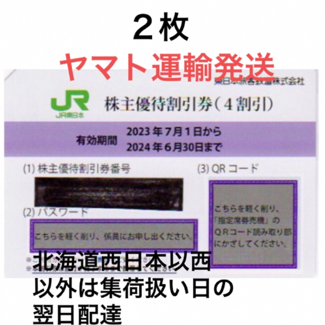 JR東日本 株主優待 2枚綴り