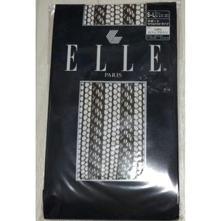 エル(ELLE)のELLE エル　ワイルドストライプ柄タイツ　サポート　カフェブラウン　網タイツ(タイツ/ストッキング)