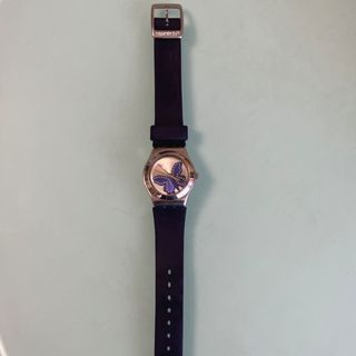 スウォッチ(swatch)のスウォッチ　パープル　蝶々　腕時計(腕時計)