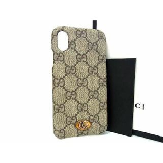 グッチ(Gucci)の■美品■ GUCCI グッチ 587672 GG柄 PVC iPhoneX/XS対応 iPhoneケース アイフォンケース スマホカバー ベージュ系 a9301Uk(その他)