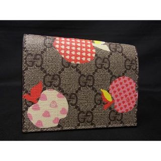 グッチ(Gucci)の■新品■未使用■ GUCCI グッチ GGスプリーム レ ポム PVC アップル 二つ折り 財布 ウォレット レディース ブラウン系 AC8626fZ(長財布)