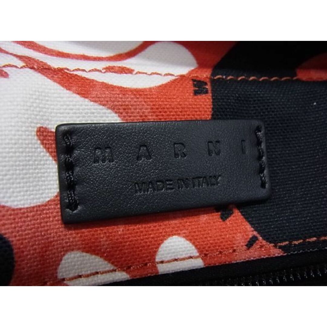 ■新品■未使用■ MARNI マルニ キャンバス 総柄 ボディバッグ ショルダー 肩掛けかばん メンズ レディース レッド系 AB7854fZ