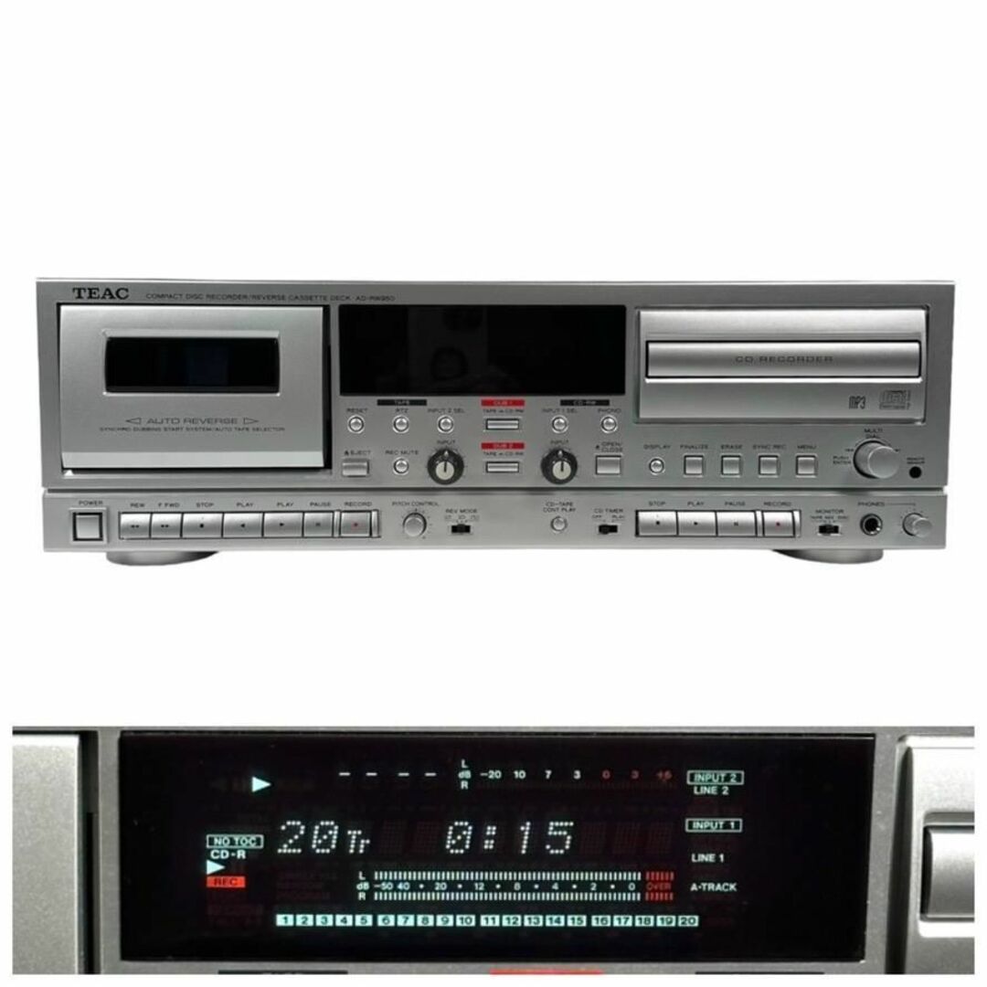 優良動作品 TEAC CDレコーダー/カセットデッキ AD-RW950-S | mezcla.in