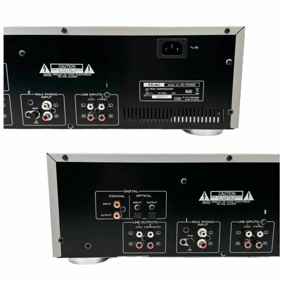 優良動作品 TEAC CDレコーダー/カセットデッキ AD-RW950-S | mezcla.in