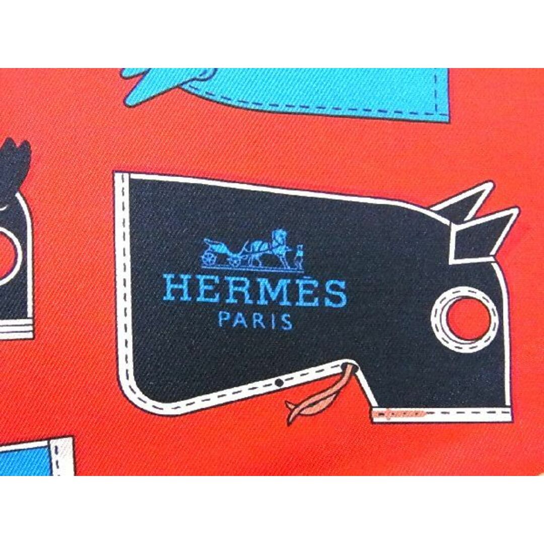 ■新品■未使用■ HERMES エルメス カマイユ マキシツリー 2019年 シルク100% スカーフ レッド系×ブルー系 AC7946QZ