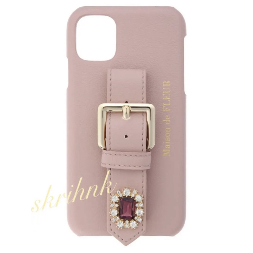 ♡新品♡メゾンドフルール♡ビジューベルトiPhone11ケース♡ピンク♡