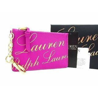 ラルフローレン(Ralph Lauren)の■美品■ LAUREN RALPH LAUREN ローレンラルフローレン レザー フラグメントケース 小銭入れ 財布 ウォレット パープル系 b3532Uk(財布)