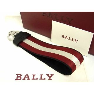 バリー(Bally)の■新品■未使用■ BALLY バリー キャンバス キーホルダー キーリング ストラップ メンズ レディース レッド系×アイボリー系 AD8251yZ(その他)