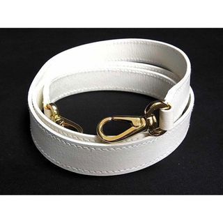 サルヴァトーレフェラガモ(Salvatore Ferragamo)の■極美品■ Salvatore Ferragamo サルヴァトーレフェラガモ レザー ゴールド金具 バッグ用 ショルダーストラップ ホワイト系 L9800WM(その他)