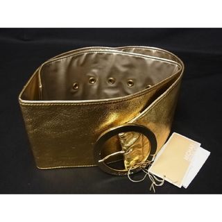 マイケルコース(Michael Kors)の■新品■未使用■ MICHAEL KORS マイケルコース レザー ベルト レディース ゴールド系 AC3832ﾀZ(その他)