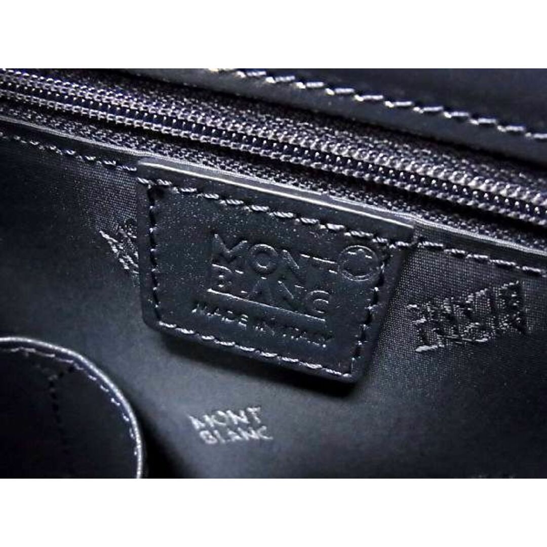 ■新品■未使用■ MONTBLANC モンブラン レザー ハンドバッグ ビジネス ブリーフケース  書類かばん 手提げ メンズ ネイビー系 a4307UZ