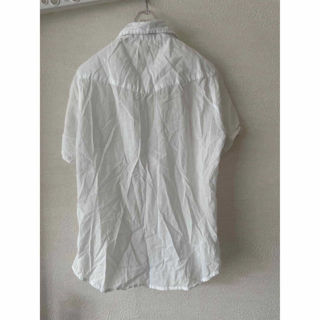 COUP SEC BOUGER 半袖シャツブラウス トップス M 9号 白 レディースのトップス(シャツ/ブラウス(半袖/袖なし))の商品写真