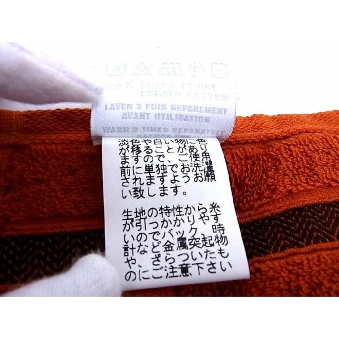 Hermes(エルメス)の■新品■未使用■ HERMES エルメス シェブロン コットン100％ フェイスタオル レディース メンズ オレンジ系 AJ8753  レディースのファッション小物(その他)の商品写真