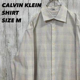 カルバンクライン(Calvin Klein)のアメリカ古着CALVIN KLEINカルバンクライン長袖ワイドカラーチェック柄M(シャツ)