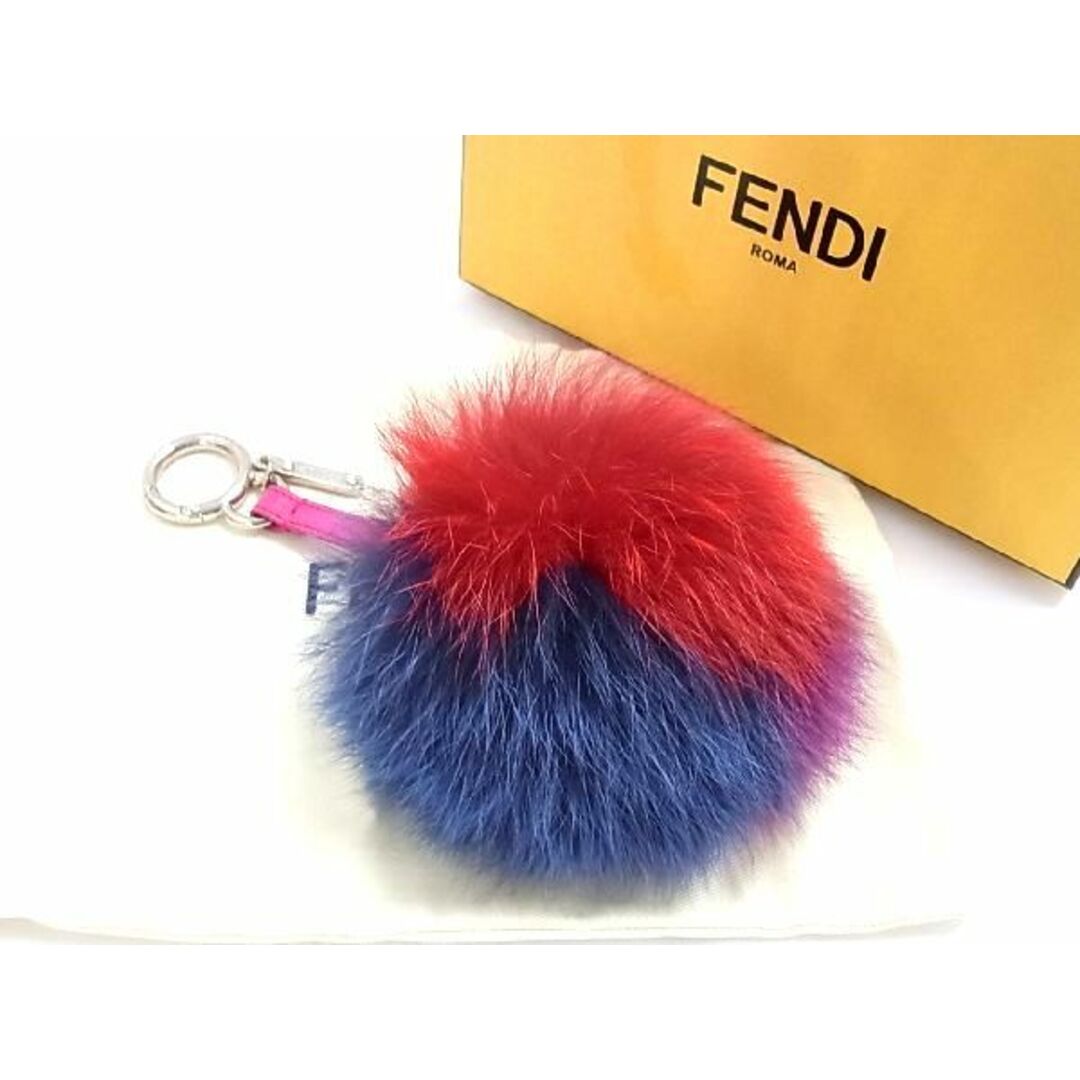 ■新品同様■ FENDI フェンディ フォックスファー×レザー ポンポンチャーム キーホルダー キーリング マルチカラー AH5210ｵZ |  フリマアプリ ラクマ