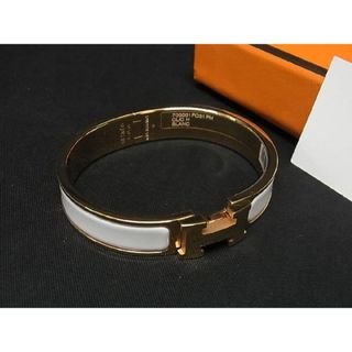 エルメス(Hermes)の■新品同様■ HERMES エルメス クリックHPM バングル ブレスレット アクセサリー レディース  ゴールド系×ホワイト系 AI7187sZ(その他)