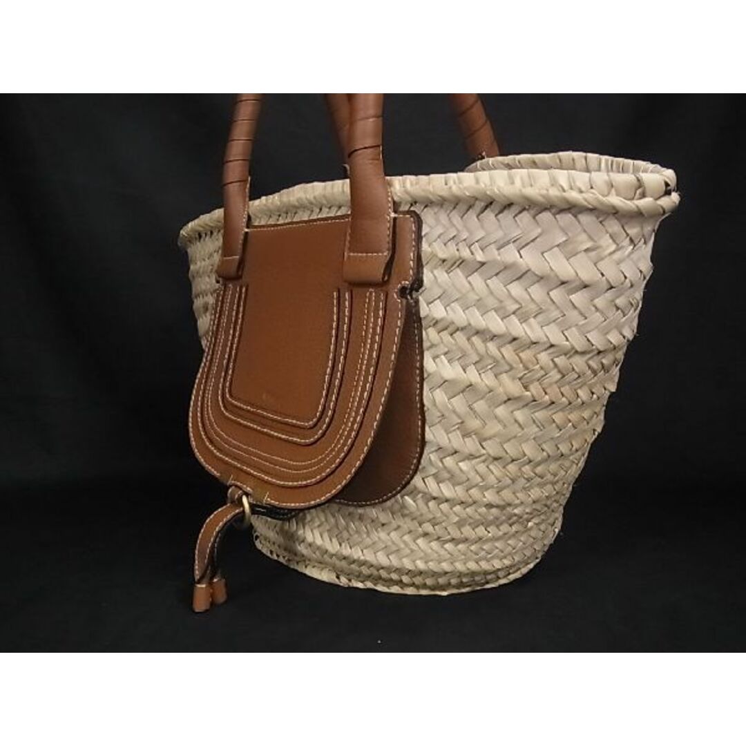 Chloe - □新品同様□ Chloe クロエ マーシー ラフィア×レザー かご