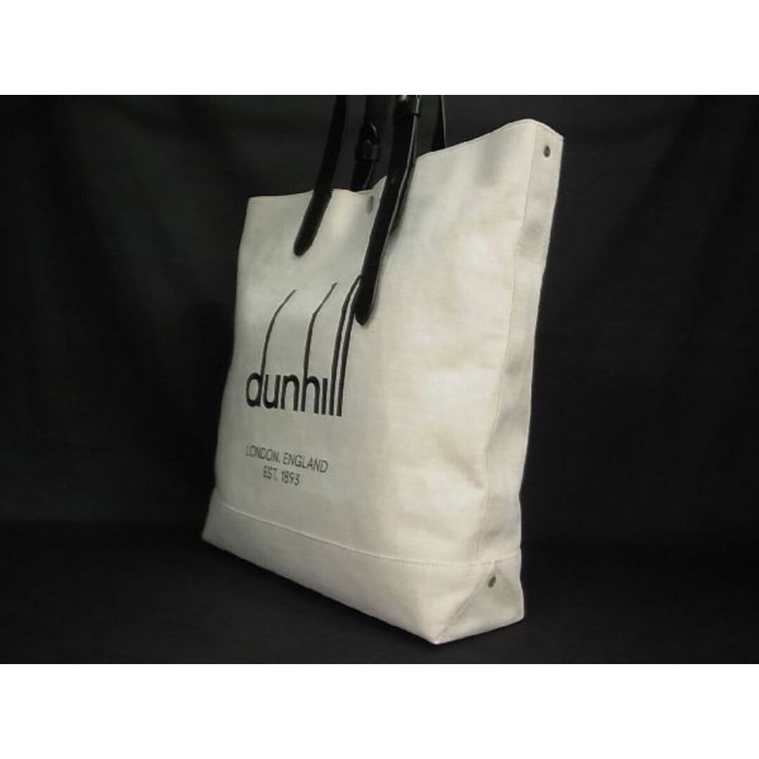 ■新品同様■ dunhill ダンヒル レガシー キャンバス×レザー ハンドバッグ トートバッグ メンズ ベージュ系 AJ9205ｱZ