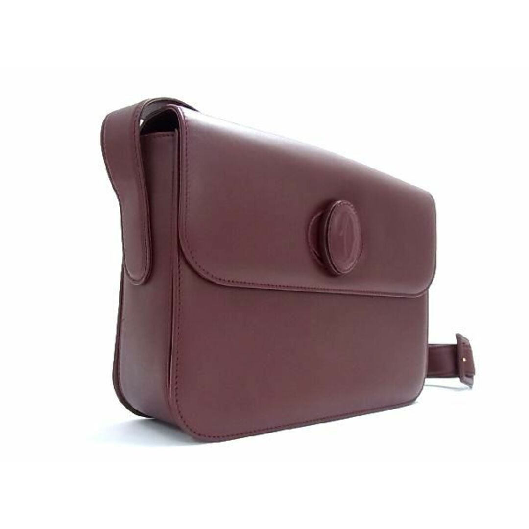 極美品 カルティエ レザー ショルダーバッグ 斜め掛け マストライン